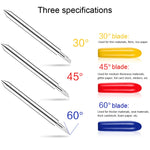 50 pièces Outils de sculpture tranchants et durables 30/45/60 degrés, Outils de sculpture