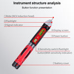 Testeur de Tension AC LED WINTACT WT3010 Stylo Détecteur Sans Contact 12-1000V, WINTACT WT3010