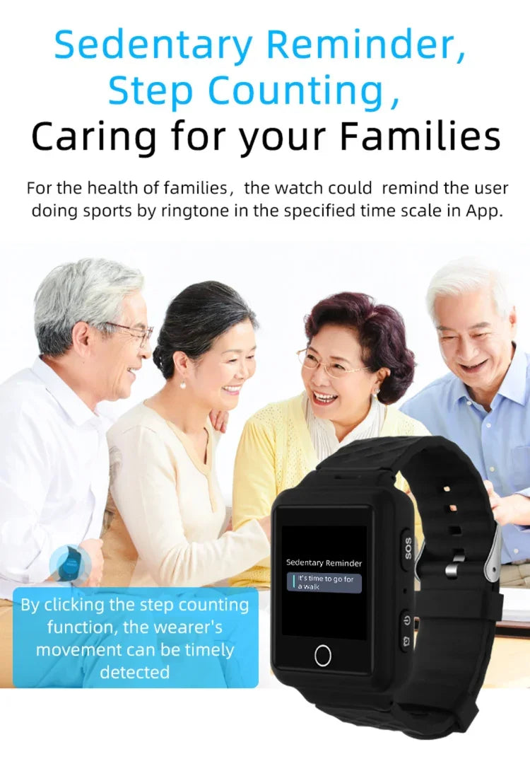 Bracelet traqueur intelligent GPS REACHFAR RF-V46-B, prend en charge SOS / Appareil photo / Gestion de la santé / 4G LTE / Pression artérielle / Fréquence cardiaque, pour l'Amérique du Nord / l'Amérique du Sud, RF-V46-B