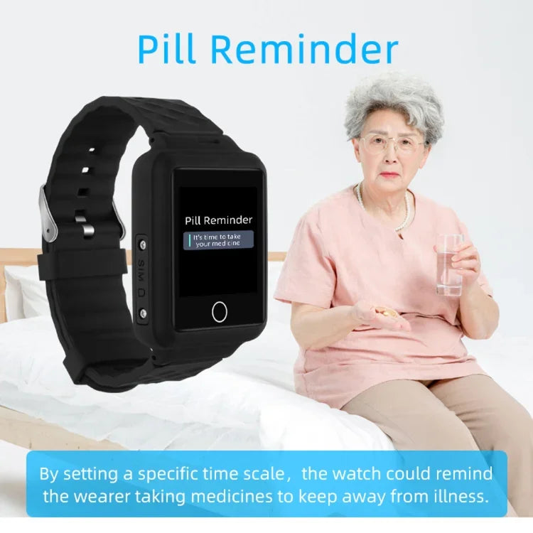 Bracelet traqueur intelligent GPS REACHFAR RF-V46-B, prend en charge SOS / Appareil photo / Gestion de la santé / 4G LTE / Pression artérielle / Fréquence cardiaque, pour l'Amérique du Nord / l'Amérique du Sud, RF-V46-B