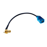 Câble RG174 adaptateur coudé SMA mâle vers Fakra Z femelle de 20 cm, coudé SMA mâle vers Fakra Z femelle