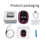 Pendentif traceur intelligent GPS REACHFAR RF-V45-B Mini Écran tactile, supporte SOS / appareil photo / gestion de la santé / 4G LTE, pour l'Amérique du Nord / l'Amérique du Sud / l'Australie, Écran tactile RF-V45-B