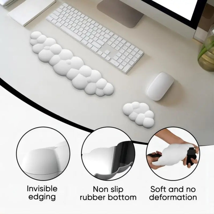 Tapis de souris avec repose-poignet en mousse à mémoire Cloud, attelle de poignet pour bureau