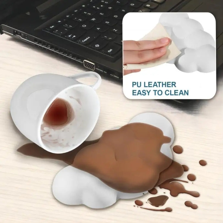 Tapis de souris avec repose-poignet en mousse à mémoire Cloud, attelle de poignet pour bureau