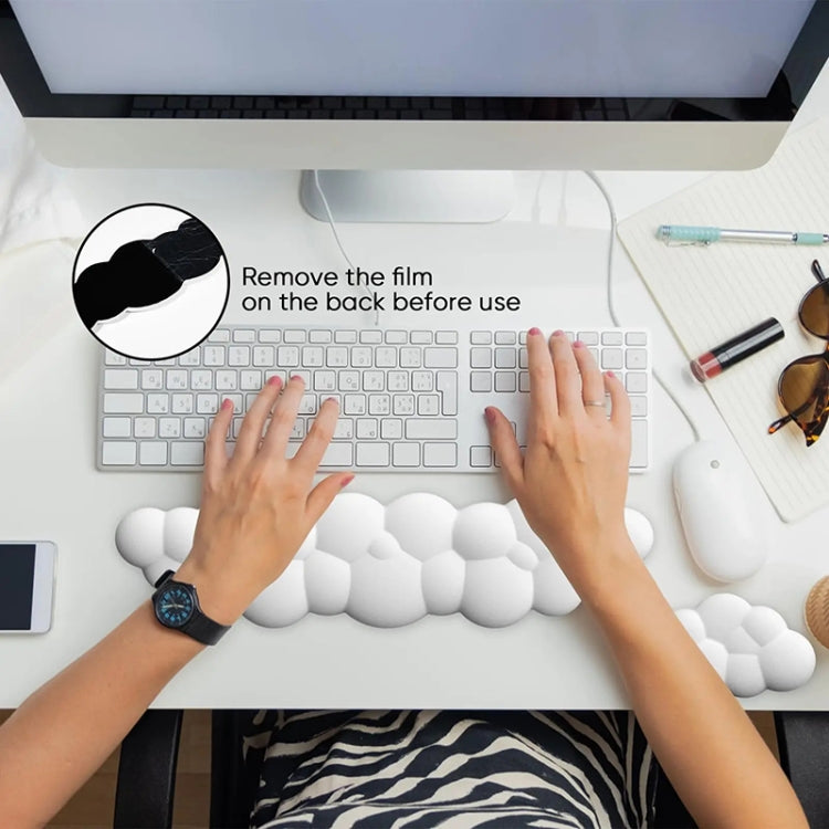 Tapis de souris avec repose-poignet en mousse à mémoire Cloud, attelle de poignet pour bureau