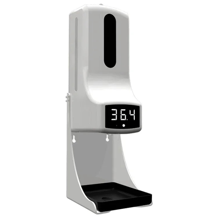 Thermomètre sans contact K9 Pro avec capteur de distance sensible à la lumière corporelle + Distributeur automatique de savon liquide sans contact 1000ml avec support de base, K9 Pro