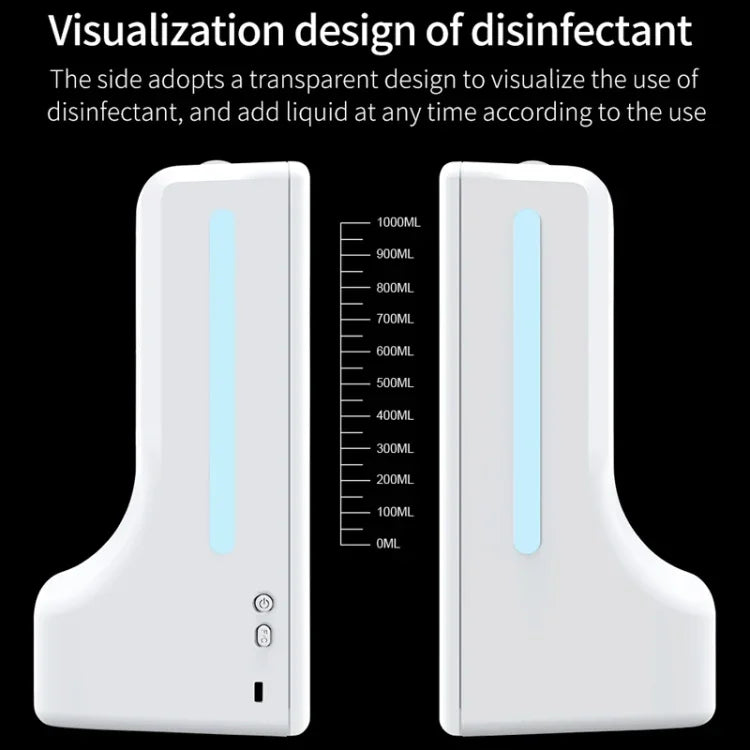 Thermomètre sans contact K9 Pro avec capteur de distance sensible à la lumière corporelle + Distributeur automatique de savon liquide sans contact 1000ml avec support de base, K9 Pro