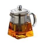 Théière à filtre en verre borosilicaté et acier inoxydable, Capacité : 750 ml