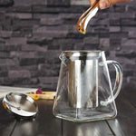Théière à filtre en verre borosilicaté et acier inoxydable, Capacité : 750 ml
