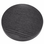 Plateau de service en bois massif rond et créatif, plateau de rangement en bois pour hôtel, diamètre : 27 cm, noir, diamètre : 27 cm