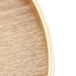 Plateau à thé rond créatif en bois massif pour hôtel, plateau de rangement en bois Tay, Diamètre : 33cm, Couleur du bois, Diamètre : 33cm
