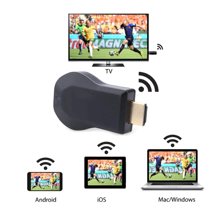 Récepteur de Dongle d'affichage WiFi sans fil M4 Plus Airplay Miracast DLNA 1080P HDMI TV Stick pour iPhone, Samsung et autres Smartphones Android, M4 Plus