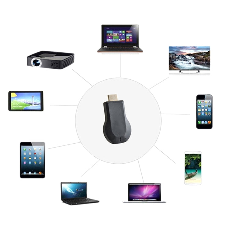 Récepteur de Dongle d'affichage WiFi sans fil M4 Plus Airplay Miracast DLNA 1080P HDMI TV Stick pour iPhone, Samsung et autres Smartphones Android, M4 Plus