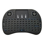 Langue prise en charge : russe. Clavier sans fil rétroéclairé i8 Air Mouse avec pavé tactile pour boîtier TV Android, Smart TV, tablette PC, Xbox 360, PS3 et HTPC/IPTV.