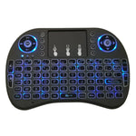 Langue prise en charge : français. Clavier sans fil rétroéclairé i8 Air Mouse avec pavé tactile pour boîtier TV Android, Smart TV, tablette PC, Xbox 360, PS3 et HTPC/IPTV.