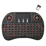 Langue prise en charge : taïwanais. Clavier sans fil rétroéclairé i8 Air Mouse avec pavé tactile pour boîtier TV Android, Smart TV, tablette PC, Xbox 360, PS3 et HTPC/IPTV (taïwanais).