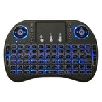 Langue prise en charge : taïwanais. Clavier sans fil rétroéclairé i8 Air Mouse avec pavé tactile pour boîtier TV Android, Smart TV, tablette PC, Xbox 360, PS3 et HTPC/IPTV (taïwanais).