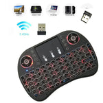 Langue prise en charge : taïwanais. Clavier sans fil rétroéclairé i8 Air Mouse avec pavé tactile pour boîtier TV Android, Smart TV, tablette PC, Xbox 360, PS3 et HTPC/IPTV (taïwanais).