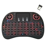 Langue prise en charge : Italie. Clavier sans fil rétroéclairé i8 Air Mouse avec pavé tactile pour boîtier TV Android, Smart TV, tablette PC, Xbox 360, PS3 et HTPC/IPTV, Italie.