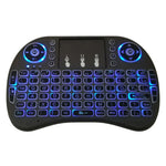 Langue prise en charge : Italie. Clavier sans fil rétroéclairé i8 Air Mouse avec pavé tactile pour boîtier TV Android, Smart TV, tablette PC, Xbox 360, PS3 et HTPC/IPTV, Italie.