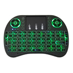 Langue prise en charge : Italie. Clavier sans fil rétroéclairé i8 Air Mouse avec pavé tactile pour boîtier TV Android, Smart TV, tablette PC, Xbox 360, PS3 et HTPC/IPTV, Italie.