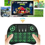 Langue prise en charge : Italie. Clavier sans fil rétroéclairé i8 Air Mouse avec pavé tactile pour boîtier TV Android, Smart TV, tablette PC, Xbox 360, PS3 et HTPC/IPTV, Italie.