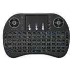 Langue prise en charge : anglais. Clavier sans fil rétroéclairé i8 Air Mouse avec pavé tactile pour boîtier TV Android, Smart TV, tablette PC, Xbox 360, PS3 et HTPC/IPTV (anglais).