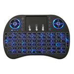 Langue prise en charge : anglais. Clavier sans fil rétroéclairé i8 Air Mouse avec pavé tactile pour boîtier TV Android, Smart TV, tablette PC, Xbox 360, PS3 et HTPC/IPTV (anglais).