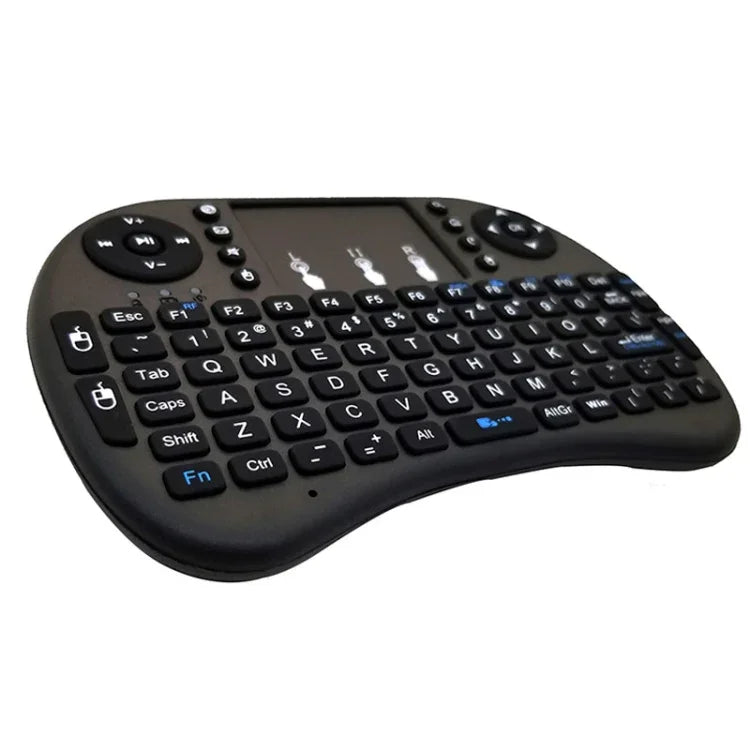 Langue prise en charge : anglais. Clavier sans fil i8 Air Mouse avec pavé tactile pour boîtier TV Android, Smart TV, tablette PC, Xbox 360, PS3 et HTPC/IPTV (anglais).