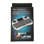 Langue prise en charge : anglais. Clavier sans fil i8 Air Mouse avec pavé tactile pour boîtier TV Android, Smart TV, tablette PC, Xbox 360, PS3 et HTPC/IPTV (anglais).