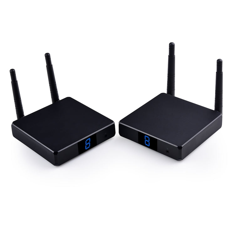 Measy FHD686 Transmetteur HDMI sans fil Full HD 1080P 3D 5-5.8GHz (Émetteur + Récepteur) avec affichage, prend en charge la télécommande infrarouge et la fonction d'écran sans fil, distance de transmission : 200 m, FHD686 avec affichage