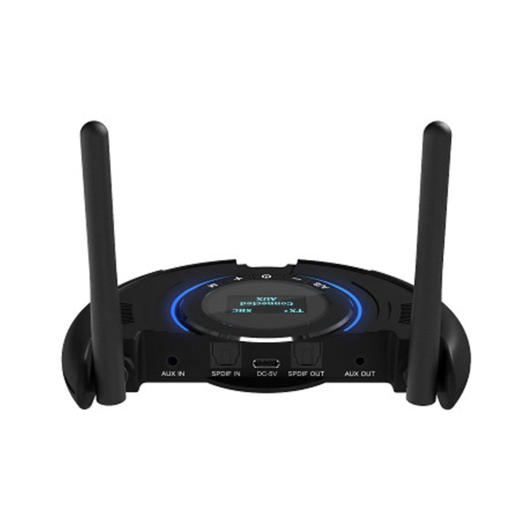 TX800 Adaptateur audio émetteur-récepteur Bluetooth 5.0 à fibre optique avec double antenne et écran OLED