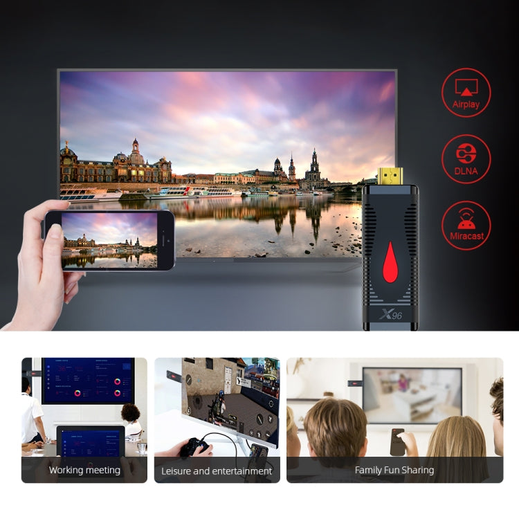 X96 S400 Android 10.0 Mini Clé TV, Allwinner H313 Quad Core ARM Cortex A53, 1Go + 8Go, Supporte WiFi, HDMI, Carte TF, USB, 1Go+8Go