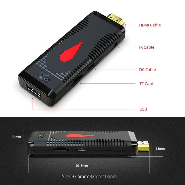X96 S400 Mini clé TV Android 10.0, Allwinner H313 Quad Core ARM Cortex A53, 2 Go + 16 Go, prend en charge le WiFi, HDMI, carte TF, USB, 2 Go+16 Go