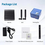 Mini PC K660G4 pour Windows et Linux, processeur Intel Celeron N2840 quadricœur 2 Mo de cache, 1,83 GHz (jusqu'à 2,25 GHz), 8 Go de RAM + SSD de 128 Go, prise US, prise AU, prise EU, prise UK, prise US