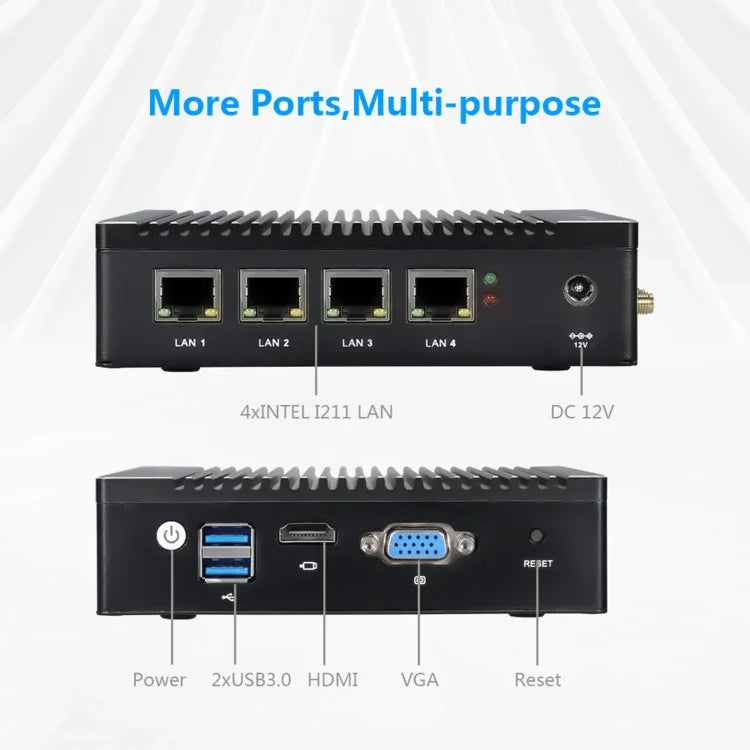 Mini PC K660G4 pour Windows et Linux, processeur Intel Celeron N2840 quadricœur 2 Mo de cache, 1,83 GHz (jusqu'à 2,25 GHz), 8 Go de RAM + SSD de 128 Go, prise US, prise AU, prise EU, prise UK, prise US