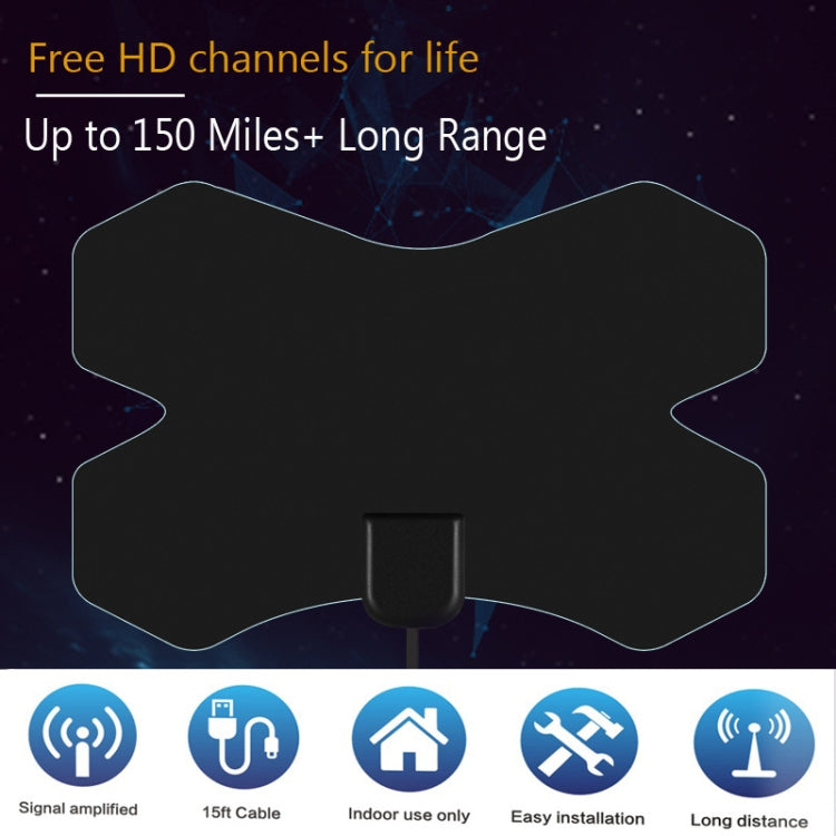 Antenne HDTV 25dB 4K MYC-HDTV050 X Shield, Portée de réception : 150 miles, MYC-HDTV050
