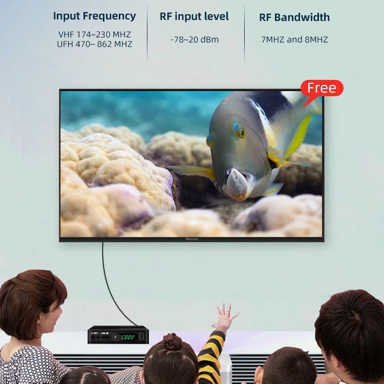 Décodeur récepteur TNT DVB-TC/C Full HD 1080P T15-T2, prise EU, TT0189EU, TT0189US