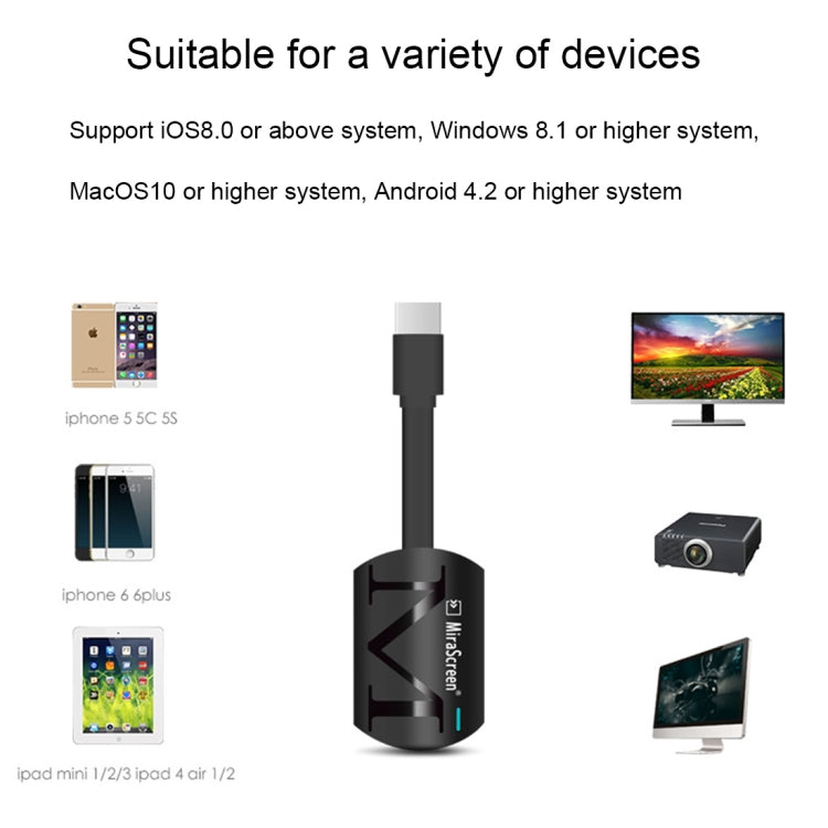 MiraScreen G4 Clé HDMI sans fil HD 1080P Lecteur multimédia WiFi Miracast, G4