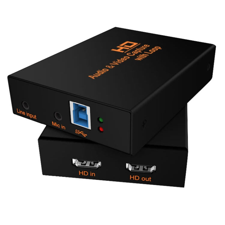 Z28 Boîtier de Capture Audio Vidéo HDMI Femelle + Mic + Entrée Ligne vers HDMI Femelle USB 3.0 Professionnel, Z28