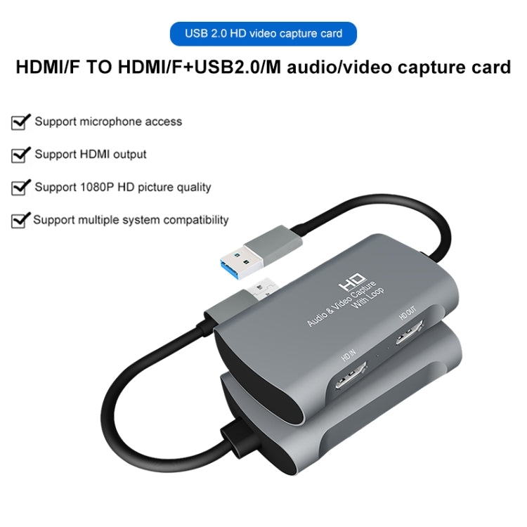 Boîtier de capture vidéo Z31 HDMI Femelle vers HDMI Femelle + Audio + USB 2.0, Z31