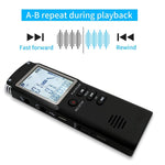 Enregistreur vocal audio portable VM113, 8 Go, supporte la lecture de musique / entrée LINE-IN et enregistrement téléphonique