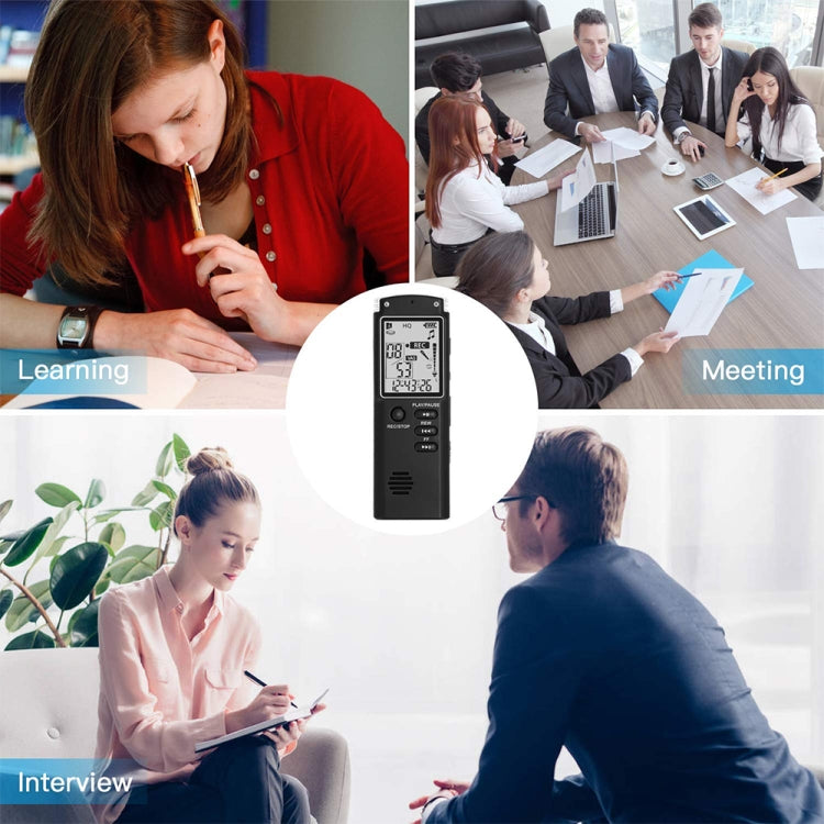 Enregistreur vocal audio portable VM113, 8 Go, supporte la lecture de musique / entrée LINE-IN et enregistrement téléphonique