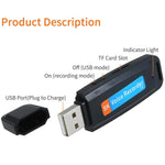 SK001 Enregistreur vocal USB portable rechargeable en forme de clé USB, sans mémoire, sans mémoire