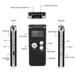 Stylo d'enregistrement vocal HD SK012 8 Go avec réduction intelligente du bruit, noir 8 Go