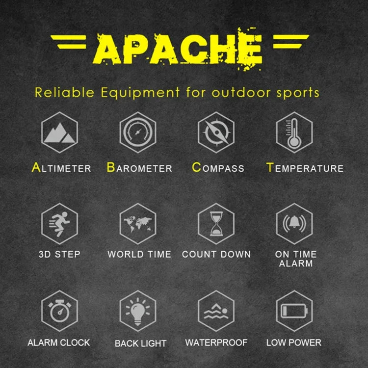 NORTH EDGE Multi-function Waterproof Outdoor Sports Electronic Smart Watch, Support Humidity Measurement / Weather Forecast / Speed Measurement, Style: Nylon Strap, Nylon Strap