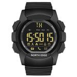 NORTH EDGE Montre intelligente multifonction Bluetooth AK avec rétroéclairage LED, supporte rappel d'appel entrant, chronomètre intelligent, rappel d'informations, AK