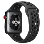 Pour Apple Watch Series 10 42mm / 9&8&7 41mm / SE 3&SE 2&6&SE&5&4 40mm / 3&2&1 38mm Bracelet Sport Classique en Silicone Tendance (Gris Blanc), WA1230A, WA1230B, WA1230BG, WA1230BH, WA1230BL, WA1230BM, WA1230BR, WA1230BY, WA1230C, WA1230D, WA1230DW    ...