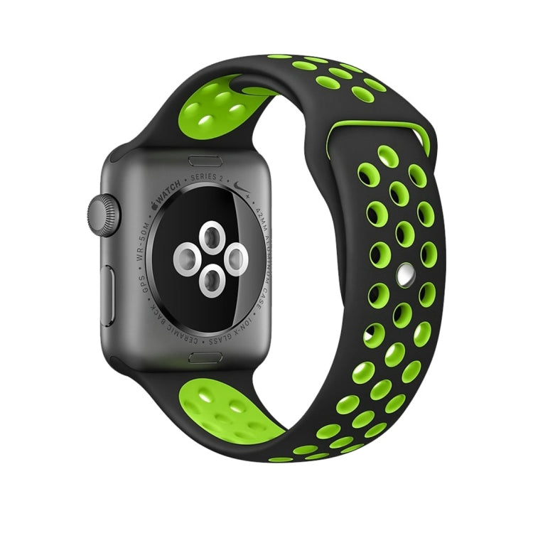 Pour Apple Watch Series 10 42mm / 9&8&7 41mm / SE 3&SE 2&6&SE&5&4 40mm / 3&2&1 38mm Bracelet Sport Classique en Silicone Tendance (Gris Blanc), WA1230A, WA1230B, WA1230BG, WA1230BH, WA1230BL, WA1230BM, WA1230BR, WA1230BY, WA1230C, WA1230D, WA1230DW    ...