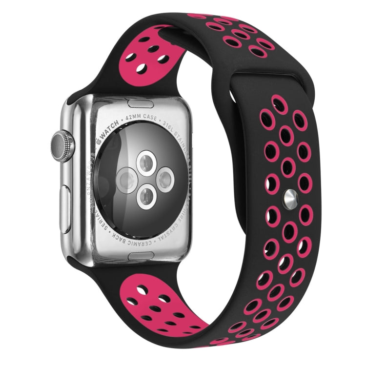 Pour Apple Watch Series 10 42mm / 9&8&7 41mm / SE 3&SE 2&6&SE&5&4 40mm / 3&2&1 38mm Bracelet Sport Classique en Silicone Tendance (Gris Blanc), WA1230A, WA1230B, WA1230BG, WA1230BH, WA1230BL, WA1230BM, WA1230BR, WA1230BY, WA1230C, WA1230D, WA1230DW    ...